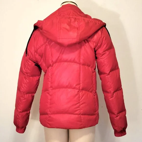 DOWN Jacket RED Montana Mountaineering HOOD Small - Picture 4 of 15